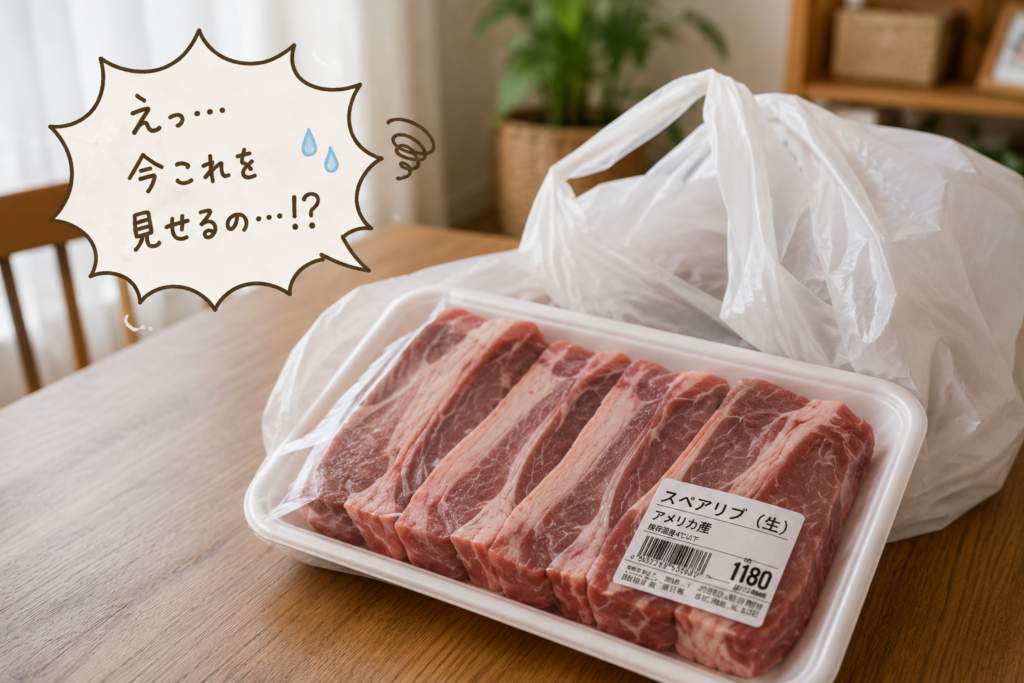 つわり中に買ってきてもらった生のスペアリブ